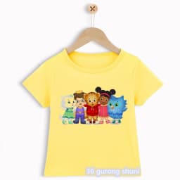 Novelty Design Boys T-Shirts Funny Daniel Tiger’S Neighborhood Cartoon Print Toddler Tshirts Summer Fashion Children’S T Shirts