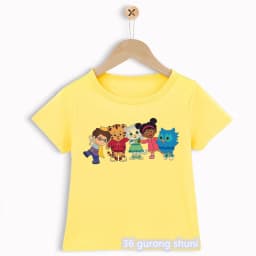 Novelty Design Boys T-Shirts Funny Daniel Tiger’S Neighborhood Cartoon Print Toddler Tshirts Summer Fashion Children’S T Shirts