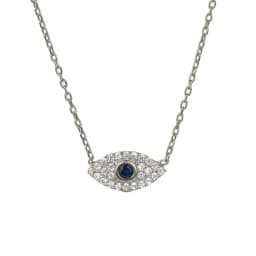 YooFaning 925 Sterling Silver Gold Chain Crystal Zirconia Evil Eye Necklace Diamond Anniversary Gift Wedding Girl Huggie Jewelry