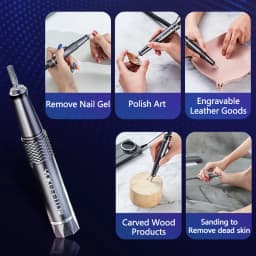 40000RPM Electric Sander Nail Drill Machince with Powerful Brushless Motor Rechargeable Electric Nail Polisher for Acrylic Nails