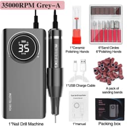 40000RPM Electric Sander Nail Drill Machince with Powerful Brushless Motor Rechargeable Electric Nail Polisher for Acrylic Nails