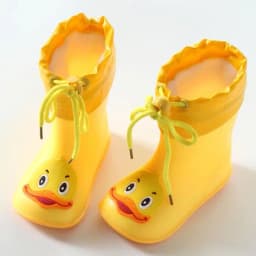 Children's Rain Boots Boy Girl's Solid Colour Waterproof Rain Boots Comfy Non Slip Durable Water Shoes For Kid's Outdoor