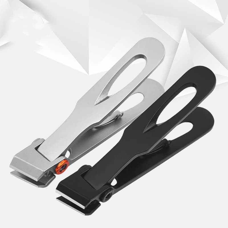 Slanted Nail Clippers Stainless Steel Wide Jaw Opening Manicure Fingernail Cutter Thick Hard Ingrown Toenail Scissors Tools