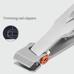 Slanted Nail Clippers Stainless Steel Wide Jaw Opening Manicure Fingernail Cutter Thick Hard Ingrown Toenail Scissors Tools