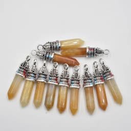 Wholesale 12pcs/lot fashion good quality natural stone mix pillar charms Pendants for jewelry accessories marking free shipping