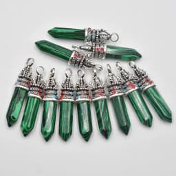 Wholesale 12pcs/lot fashion good quality natural stone mix pillar charms Pendants for jewelry accessories marking free shipping