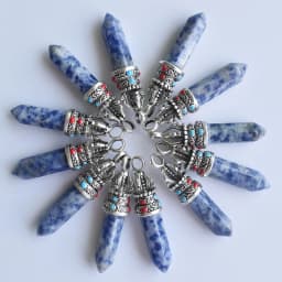 Wholesale 12pcs/lot fashion good quality natural stone mix pillar charms Pendants for jewelry accessories marking free shipping