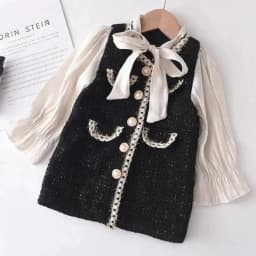 Bear Leader Girls Princess Patchwork Dress 2026 New Fashion Party Costumes Kids Bowtie Casual Outfits Baby Lovely Suits for 2 7Y