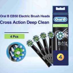 Oral B Electric Toothbrush Heads EB50 Cross Action 16 Degree Stains Removal Care Teeth Brush Heads Soft Bristle Nozzles 1-10pcs
