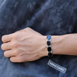 Aradoo Titanium Steel Ceramic Bracelet Magnetic Strap Buckle Power Wristband Jewelry Gifts