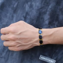 Aradoo Titanium Steel Ceramic Bracelet Magnetic Strap Buckle Power Wristband Jewelry Gifts