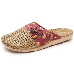 Mntrerm Subgrass Indoor Summer Indoor Slippers Wooden Floor Silent Non-Slip Home Women Rattan Grass Cool Indoor Linen Slippers