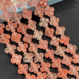 14MM Natural Stone Flower Tiger Eye Quartz Agates Spacer Loose Beads For Jewelry Making DIY Bracelet Necklace Accessories