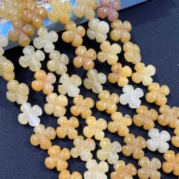 14MM Natural Stone Flower Tiger Eye Quartz Agates Spacer Loose Beads For Jewelry Making DIY Bracelet Necklace Accessories