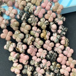 14MM Natural Stone Flower Tiger Eye Quartz Agates Spacer Loose Beads For Jewelry Making DIY Bracelet Necklace Accessories