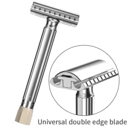 Folding Shaving Safety Double Edge Adjustable Classic Razor Mens Metal Travel Shaver For Husband & Dad Gift (without blade)