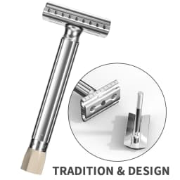 Folding Shaving Safety Double Edge Adjustable Classic Razor Mens Metal Travel Shaver For Husband & Dad Gift (without blade)