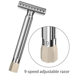 Folding Shaving Safety Double Edge Adjustable Classic Razor Mens Metal Travel Shaver For Husband & Dad Gift (without blade)