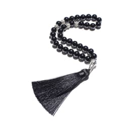 8mm/10mm Black Onyx Yellow Tiger Eye Islamic Muslim Tasbih 33 Prayer Beads Bracelet Men and Women  Rosary Natural Stone Jewelry