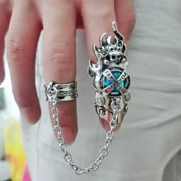 Fashion Japan Anime Hitman Reborn Joint Ring Gemstone Revolving Rings Cosplay Props Figure Toys Punk Gothic Fans Party Gifts