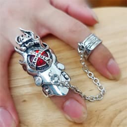Fashion Japan Anime Hitman Reborn Joint Ring Gemstone Revolving Rings Cosplay Props Figure Toys Punk Gothic Fans Party Gifts