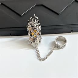 Fashion Japan Anime Hitman Reborn Joint Ring Gemstone Revolving Rings Cosplay Props Figure Toys Punk Gothic Fans Party Gifts