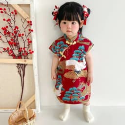 Kid Girl Dress Cheongsam Chinese Style Fashion Birthday Party Wear Teen Sisters Children Clothing Baby Girl Princess Dress A541