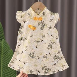 Kid Girl Dress Cheongsam Chinese Style Fashion Birthday Party Wear Teen Sisters Children Clothing Baby Girl Princess Dress A541