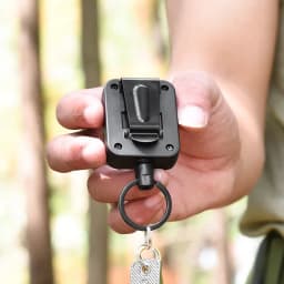 Stainless Steel Rope Back Clip Key Chain Anti-theft Keychain Easy To Pull Telescopic Buckle Key Ring High Rebound Keyring H73