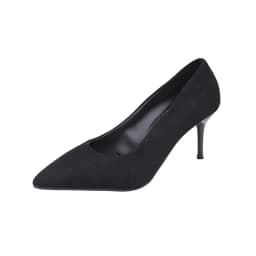 Women New Mid Heeled Sandals Black 6-8-10cm Pointed Thin Heeled Baotou Banquet High Heeled Shoes Womens Shoes Tacones Mujer