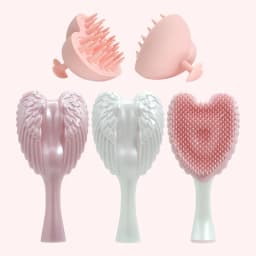 Mini Angel Detangling Hair Brush Silicone Shampoo Brush Head Scalp Massage Combs For Valentine's Day Anniversary Gifts For Woman
