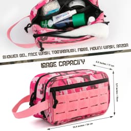 Tactical Toiletry Bag For Women Hygiene Bag EDC Tool Molle Pouches Small Dopp Kit Mens Shaving Kit Travel Shower Bag