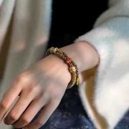 Hand Woven Size Adjust Tibetan Six Words Lucky Rope Bracelets Black Red God of Wealth Bracelet Bangles Gift For Friends Lovers
