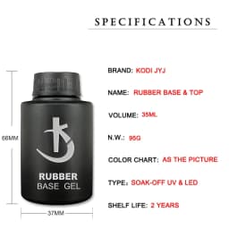 KODI JYJ 35ml Nail Rubber Base Coat Y Top Coat Gel Varnishes for Nails Semipermanent UV Gel Polish Nail Art Primer Hybrid Gellak