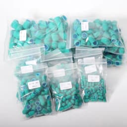 50PCS Green Nail Sanding Caps Bands With Rubber Drill Polishing Nail Art Rotating Remove Burrs Manicure Pedicure Accessory Tool