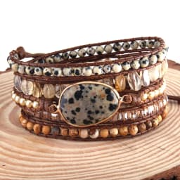 Fashion Bohemian Jewelry Boho Bracelet Mixed Natural Stones And Charm Handma Wrap Bracelets Gift