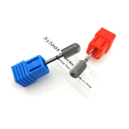 HYTOOS Smooth Top Large Barrel Bits (R Cut) 3/32 Carbide Nail Drill Bit Milling Cutter For Manicure Nail Art Equipment Tools