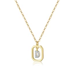 ANDYWEN 925 Sterling Silver Gold Inital Pendant Luxury Choker 2023 Long Chain Monogram Necklace Fine Jewelry Wedding