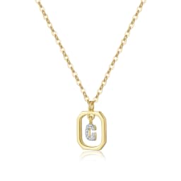 ANDYWEN 925 Sterling Silver Gold Inital Pendant Luxury Choker 2023 Long Chain Monogram Necklace Fine Jewelry Wedding