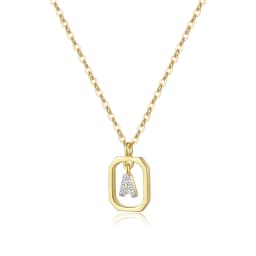 ANDYWEN 925 Sterling Silver Gold Inital Pendant Luxury Choker 2023 Long Chain Monogram Necklace Fine Jewelry Wedding
