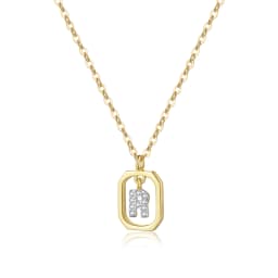 ANDYWEN 925 Sterling Silver Gold Inital Pendant Luxury Choker 2023 Long Chain Monogram Necklace Fine Jewelry Wedding