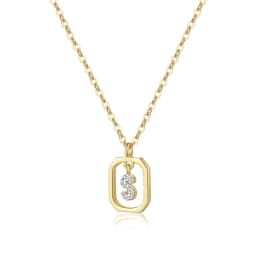 ANDYWEN 925 Sterling Silver Gold Inital Pendant Luxury Choker 2023 Long Chain Monogram Necklace Fine Jewelry Wedding