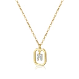 ANDYWEN 925 Sterling Silver Gold Inital Pendant Luxury Choker 2023 Long Chain Monogram Necklace Fine Jewelry Wedding