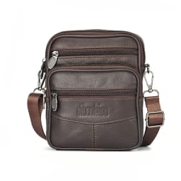 Men's Genuine Leather Crossbody Shoulder Bags High Quality Tote Fashion Business Man Messenger Bag Leather Bags Fanny Pack