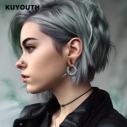 KUYOUTH Vintage Stainless Steel Pattern Magnet Ear Weight Earring Stretchers Body Jewelry Piercing Expanders 2PCS