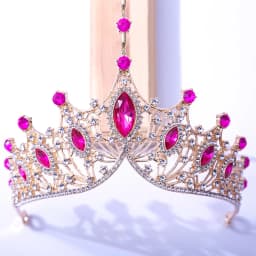 DIEZI Baroque Black Tiara Crown For Wedding Birthday Party Hair Jewelry Queen Bridal Bride Purple Crystal Crown Hair Accessories