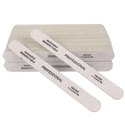 50Pcs 180/240 Nail Files Straight Edge Double Side Wood Nail Art Sanding Buffer For Salon Manicure UV Gel Tips Accessories Tool