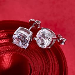 0.5-2 Carat 8.0mm D Color Moissanite 100% 925 Sterling Silver Stud Earrings For Women Top Quality Sparkling Wedding Jewelry