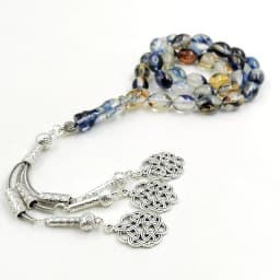Luminous Tasbih bracelet Blue resin Muslim misbaha Eid Gift islamic accessories masbaha turkish jewelry 33 prayer beads bracelet