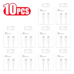 10 PCS USB C to USB C 100W PD Cable For iPhone 15 16 17 Pro Max Samsung Xiaomi 15 Redmi Dual Type-C Quick Charge Cables With Box